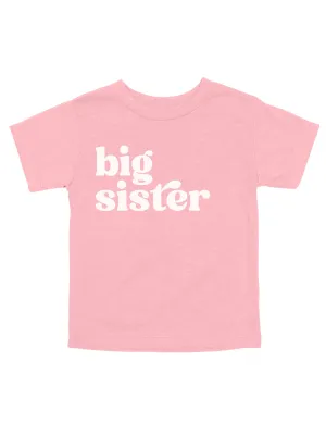 Big Sister Shirt for Girls - Pink