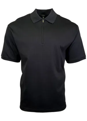 Black Pima Cotton Polo Shirts for Men