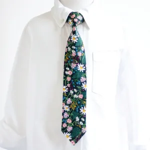 Boy's Necktie / Wildflowers In Hunter