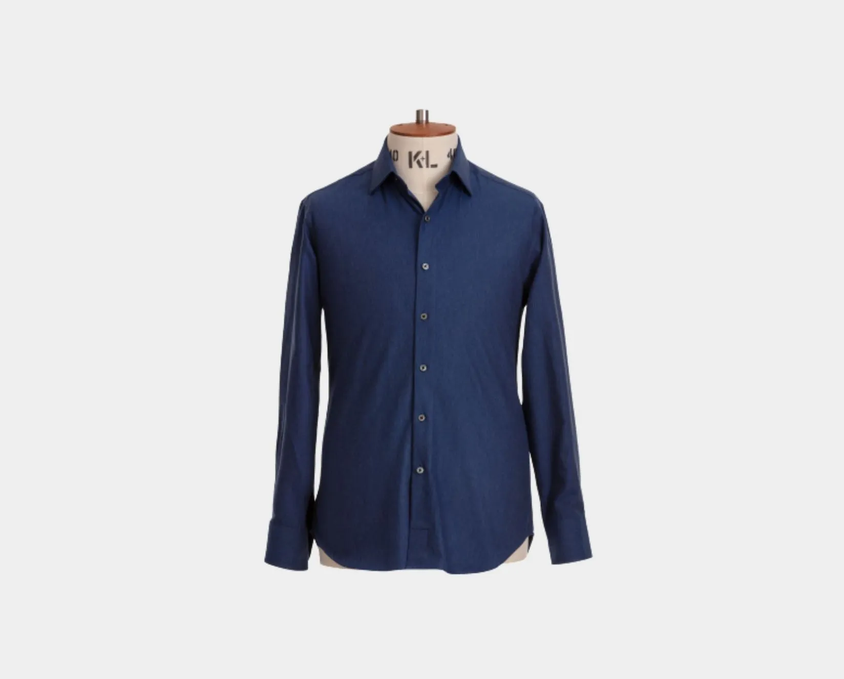 Brushed Cotton Shirt - Cobalt