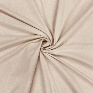 Cream Solid Woollen Suiting Lycra Fabric