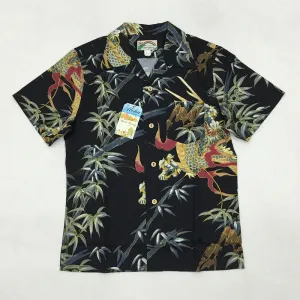 Dragon Bamboo Pattern Hawaiian Shirts for Men - Camp Collar