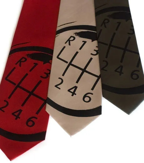 Gear Shift Necktie, Car Guy Tie