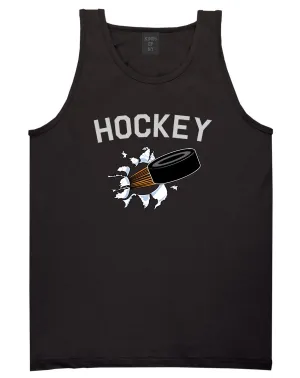 Hockey Goalie Puck Mens Tank Top Shirt