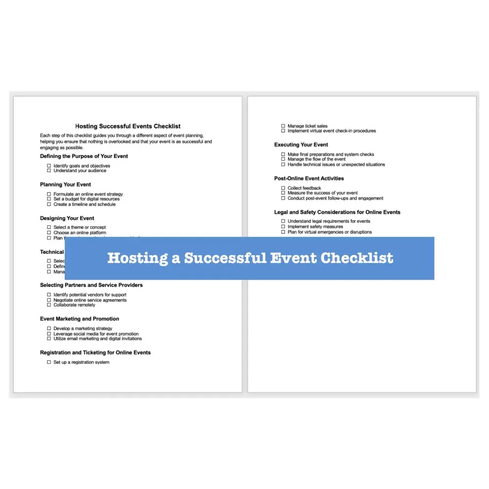 Hosting Business Events Templates    Guide with PLR Rights