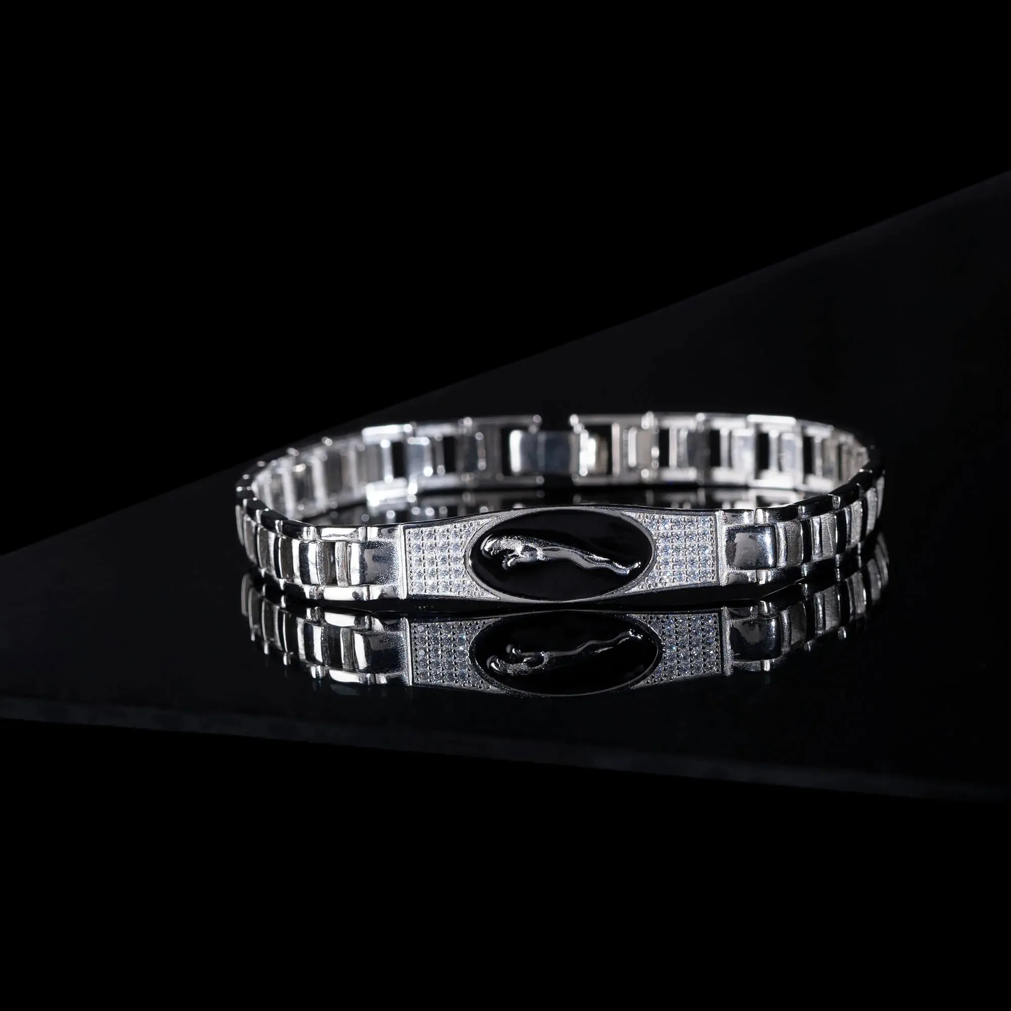 Jaguar Sprinter Luxe Silver Bracelet