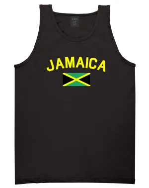 Jamaica With Jamaican Flag Mens Tank Top Shirt