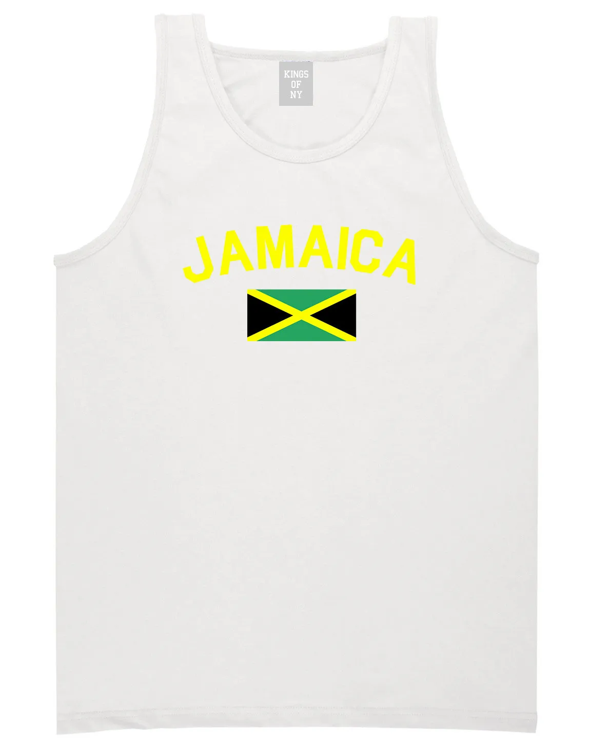 Jamaica With Jamaican Flag Mens Tank Top Shirt