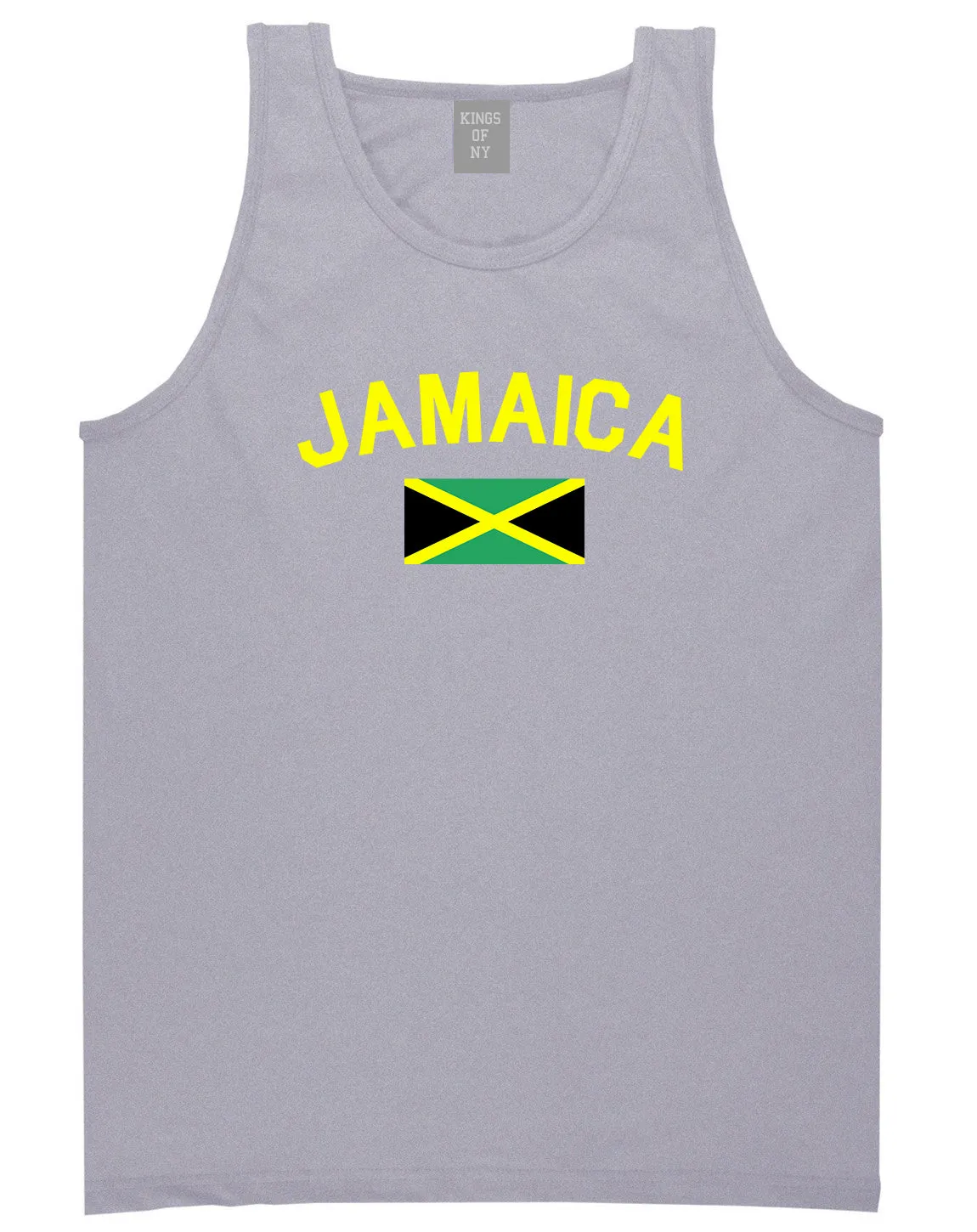 Jamaica With Jamaican Flag Mens Tank Top Shirt