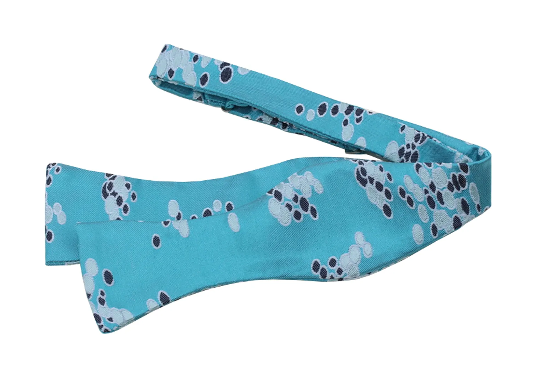 Kid's Drops Self-Tie Bow Tie in Aqua