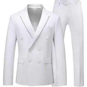 Men 2 Pieces Slim Fit Casual Tuxedo Suit Male Suits Set