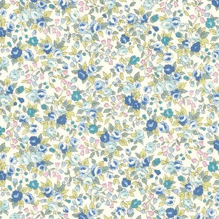 Men's Pocket Square / Blossoms In Blue