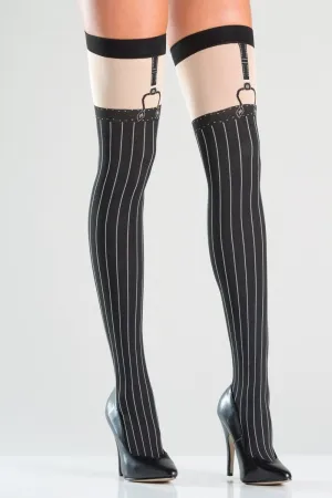 Pinstripe Thigh Highs