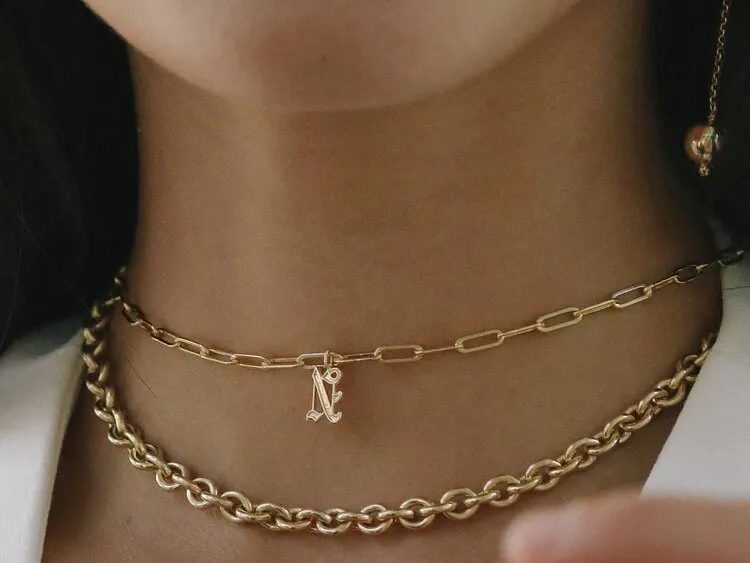 Rebel Old English Initial (Large) Apollo Choker