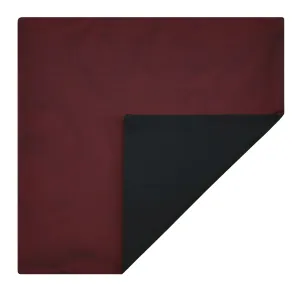 Reversible Pocket Square in Amaryllis & Black