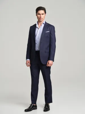 Slim fit Business full canvas wool suit