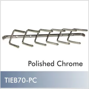 Stationary Tie Rack, Polished Chrome