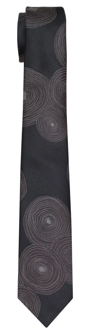 Tree Rings Tie in Black